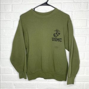 USMC Marine Pullover Green made in USA size Small